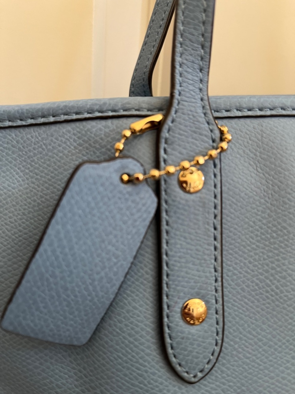 Coach City Zip Pebbled Leather Tote Gold Hardware Hangtag 2015 - Picture 9 of 17